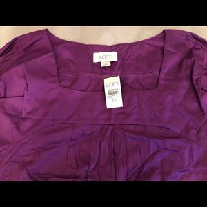Purple Square Neck Top from Ann Taylor LOFT